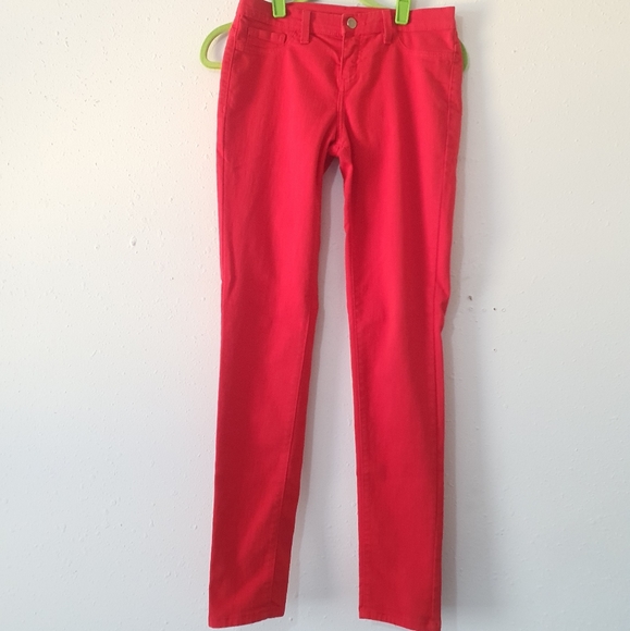 Red Skinny Jeans Jeggings - Picture 2 of 5